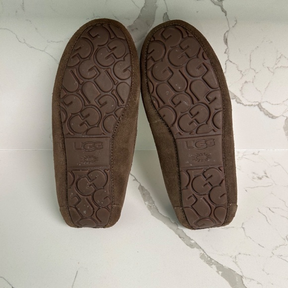 UGG Ansley Suede Moccasin Slippers US 6 Brown - Picture 6 of 8